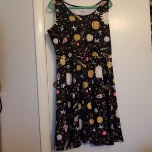3XL Sleeveless Cowcow Dress NWOT Space print